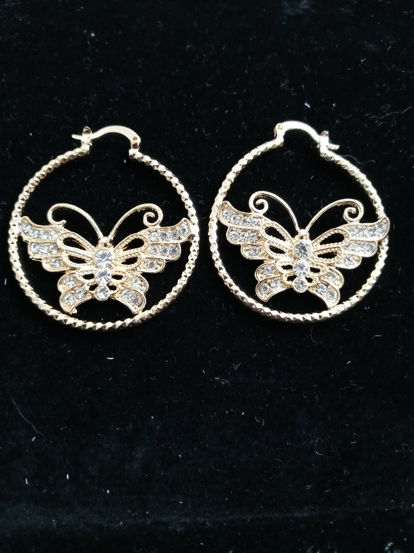 Gold Butterfly Hoop 4