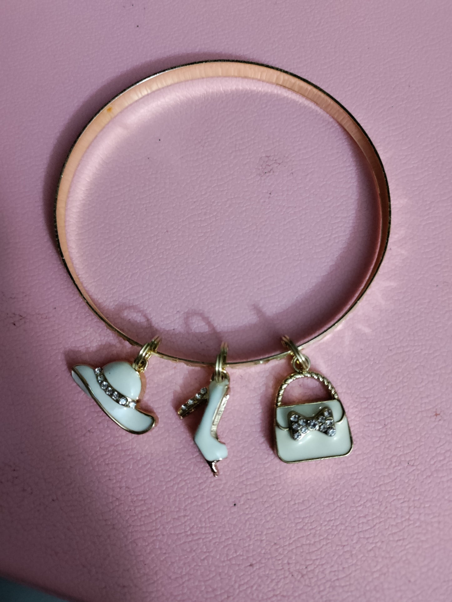 Gold Bangle w/ Charms