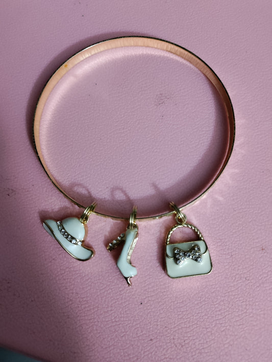 Gold Bangle w/ Charms