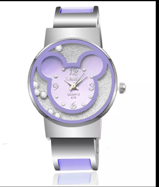 Purple & Silver Watch