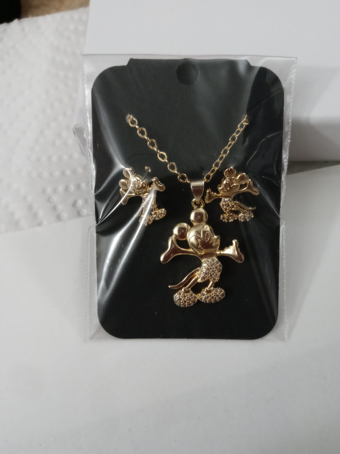 Mickey Necklace & Earring Set